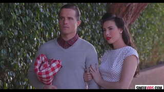 Nxehtë çift Casey Calvert dhe Robby Jehonë në natyrë seks