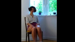 Babe med Hår Fisse og Behårede Gruber Selfie Pelse til Orgasme